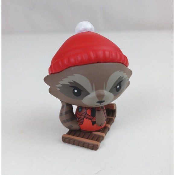2018 Funko Marvel Pint Size Heroes Christmas Holiday Edition Rocket 1/6 - Picture 1 of 5